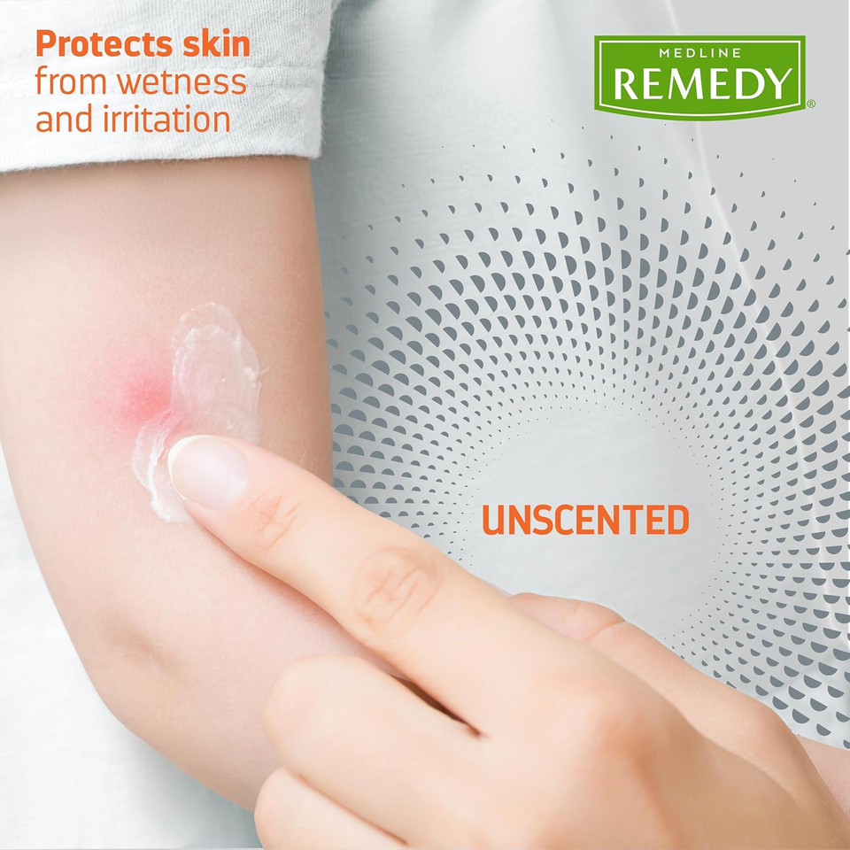Medline Remedy Specialized Clear Zinc Oxide Ointment (2.5 Oz Tube), Unscented, Transparent Protectant, Incontinence Care, Diaper Rash, Wetness Protection, Soothing, Hypoallergenic, Adults, Children