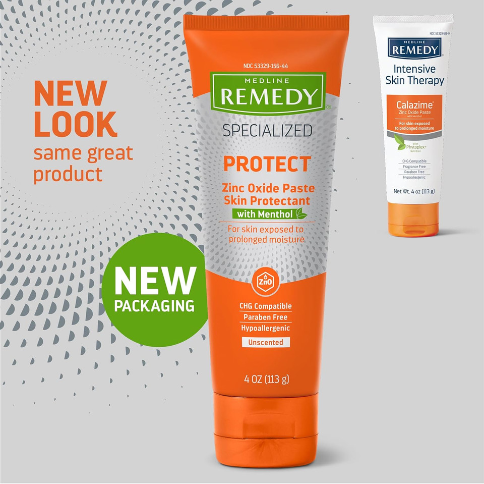 Medline Remedy Specialized Zinc Oxide Paste With Menthol (4 Oz Tube), Unscented, Calamine, Incontinence Care, Diaper Rash, Wetness Protection, Hypoallergenic, Paraben Free, Adults, Soothing Medline Remedy Specialized Zinc Oxide Paste With Menthol (4 Oz Tube), Unscented, Calamine, Incontinence Care, Diaper Rash, Wetness Protection, Hypoallergenic, Paraben Free, Adults, Soothing