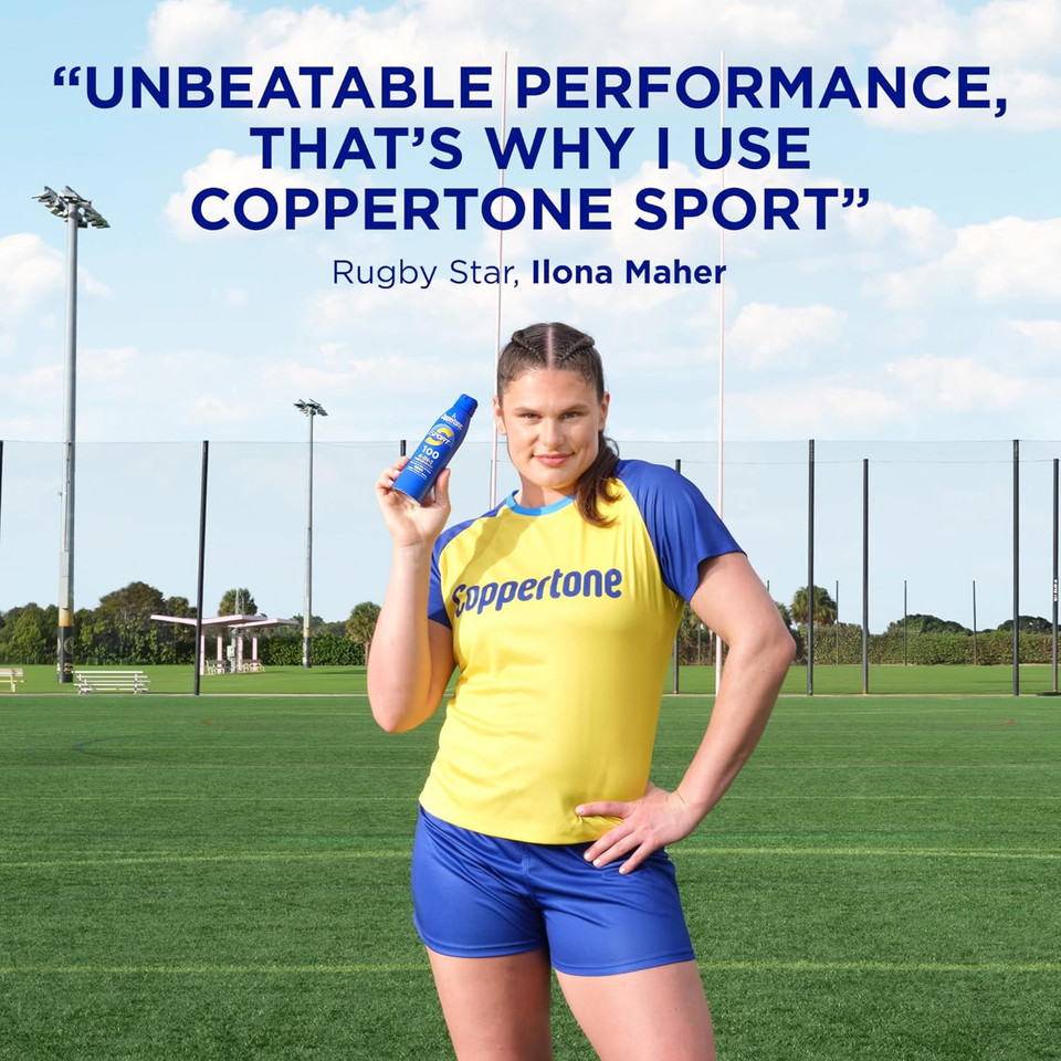 Coppertone Sport Sunscreen Spray Spf 100, Water Resistant, Continuous Spray Sunscreen, Broad Spectrum Spf 100 Sunscreen, 5.5 Oz Spray
