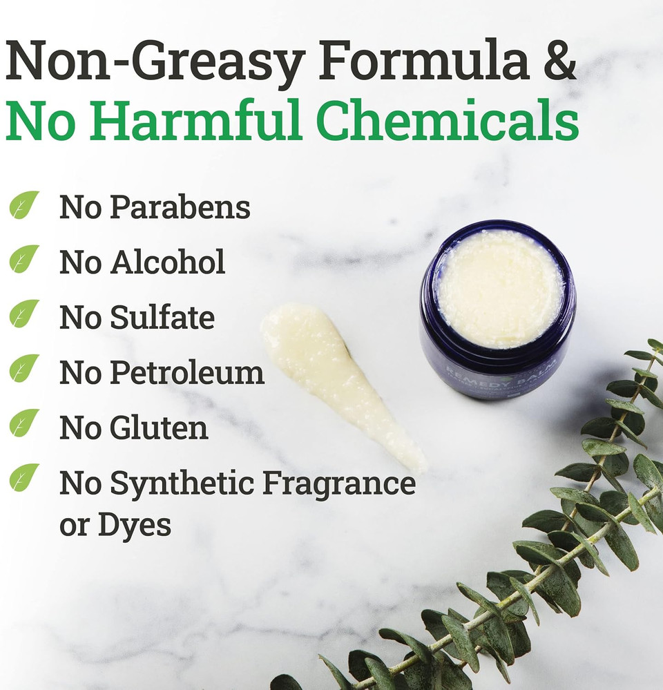 Truremedy Naturals - Remedy Balm With Tea Tree Oil - Soothing Itch Relief Ointment For Rash & Itchy Skin - Moisturizing Cream For Dry Skin - 100% Natural Foot & Body Balm - Lavender & Eucalyptus, 2Oz