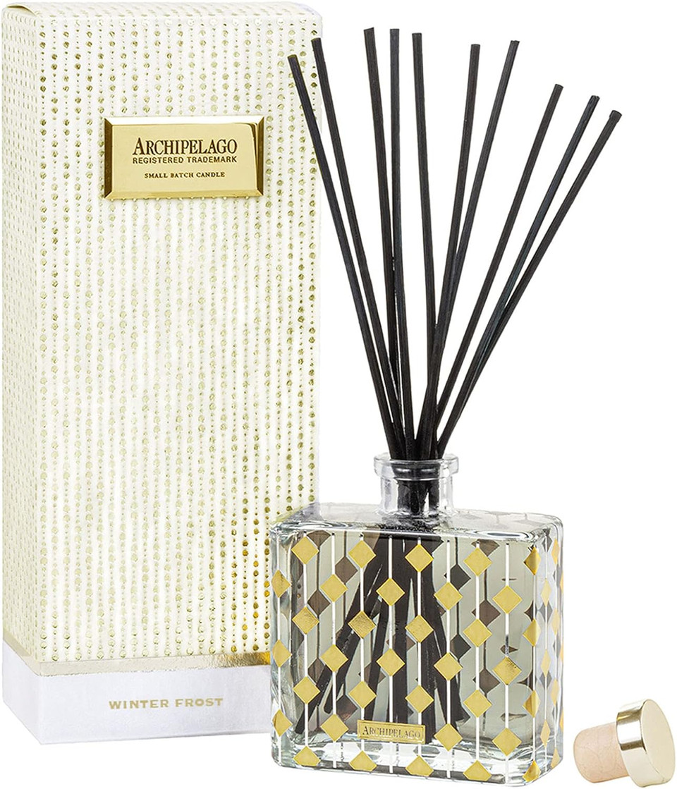 Archipelago Botanicals Winter Frost Reed Diffuser | White Birch And Winter Greens | 7.6 Fl Oz