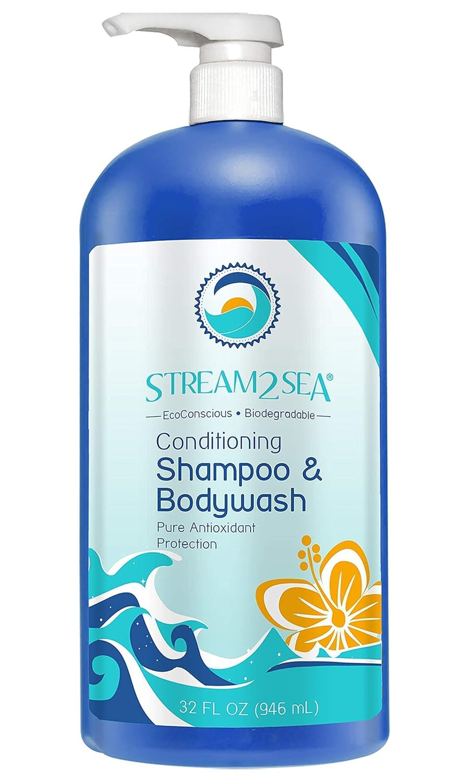 STREAM 2 SEA Leave-in Hair Conditioner with Conditioning Shampoo and Body Wash, Natural, UV Absorbent Paraben-Free Hair Care - Conditions, Detangles, Cleanses Hair and Body, Sulfate Free, Paraben Free