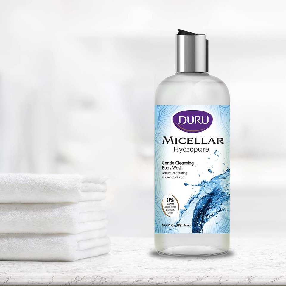 Duru Micellar Water Body Wash - Gentle Cleansing Moisturizing Sensitive Skin Shower Gel Paraben Free Alcohol Free Silicone Free Phthalete Free Gluten Free Body Wash