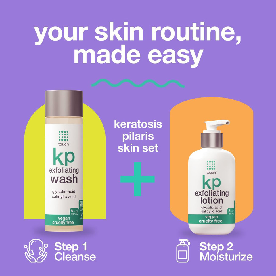 Touch Keratosis Pilaris Exfoliating Body Wash Cleanser - Kp Body Wash With 15% Glycolic Acid, Aloe Vera, & Hyaluronic Acid - 8 Ounce Touch Keratosis Pilaris Exfoliating Body Wash Cleanser - Kp Body Wash With 15% Glycolic Acid, Aloe Vera, & Hyaluronic Acid - 8 Ounce