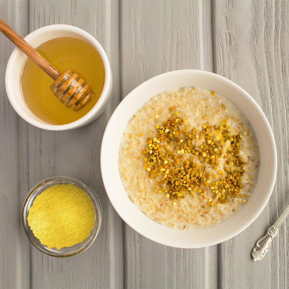 Birch & Meadow Bee Pollen Powder, 1 Lb, Natural & Nutritious, Slightly Sweet Taste, Oatmeal & Cereal Birch & Meadow Bee Pollen Powder, 1 Lb, Natural & Nutritious, Slightly Sweet Taste, Oatmeal & Cereal
