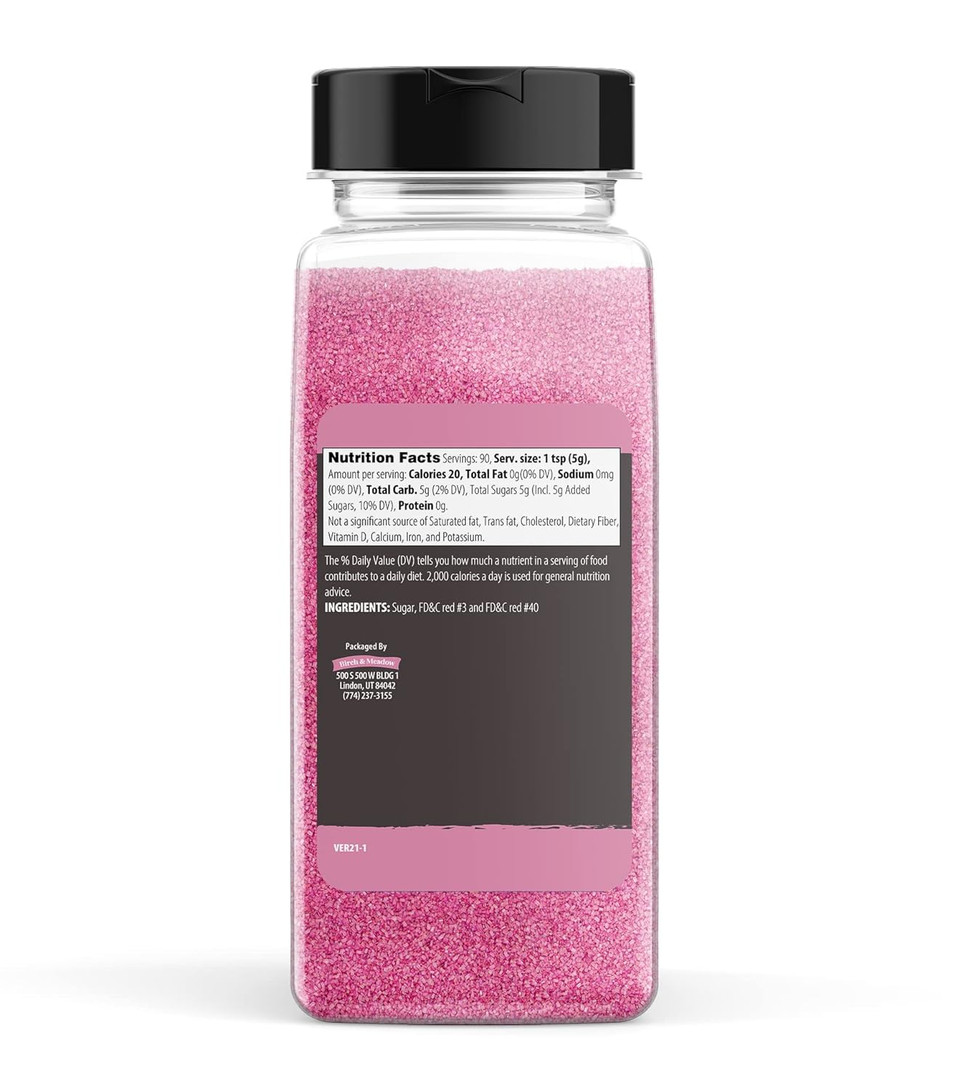 Birch & Meadow Cotton Candy Crunch, Pink And Blue Sanding Sugar Bundle, Ice Cream Topping, Fesitve, Fun