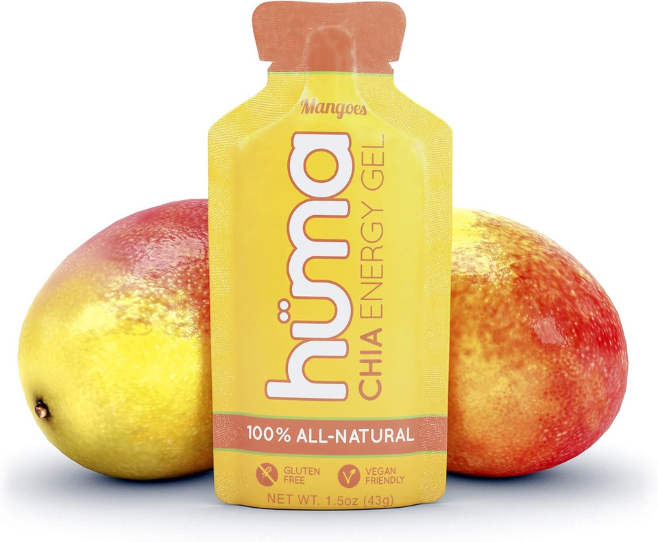 Huma Chia Energy Gel, Mangoes, 12 Gels - Premier Sports Nutrition For Endurance Exercise Huma Chia Energy Gel, Mangoes, 12 Gels - Premier Sports Nutrition For Endurance Exercise