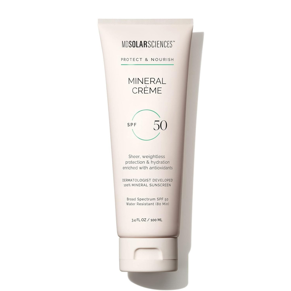 Mdsolarsciences Mineral Crã£Â¨Me Spf 50 Sunscreen For Face ÃÂ Water-Resistant, Broad Spectrum Uv Protection ÃÂ Blendable Micronized Zinc Oxide ÃÂ Smooth, Natural Matte Finish, 3.4 Fl Oz