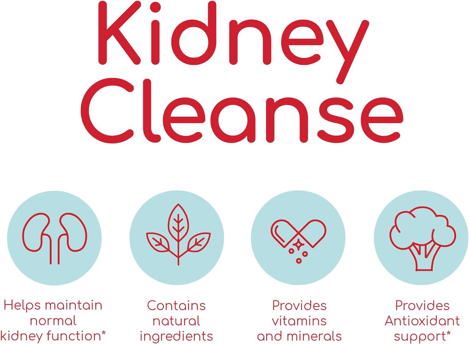 Health Plus Advanced Kidney Cleanse With Cranberry Extract, Turmeric Root And Coq10, Helps Support Healthy Kidney Function & Urinary Tract Wellness, 60 Capsules