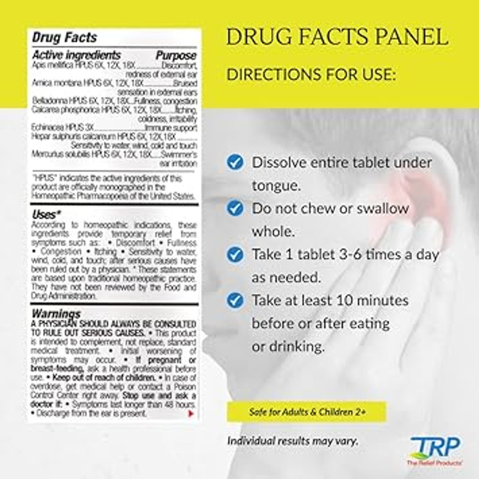 The Relief Products Earache Relief Tablets, 70 Count