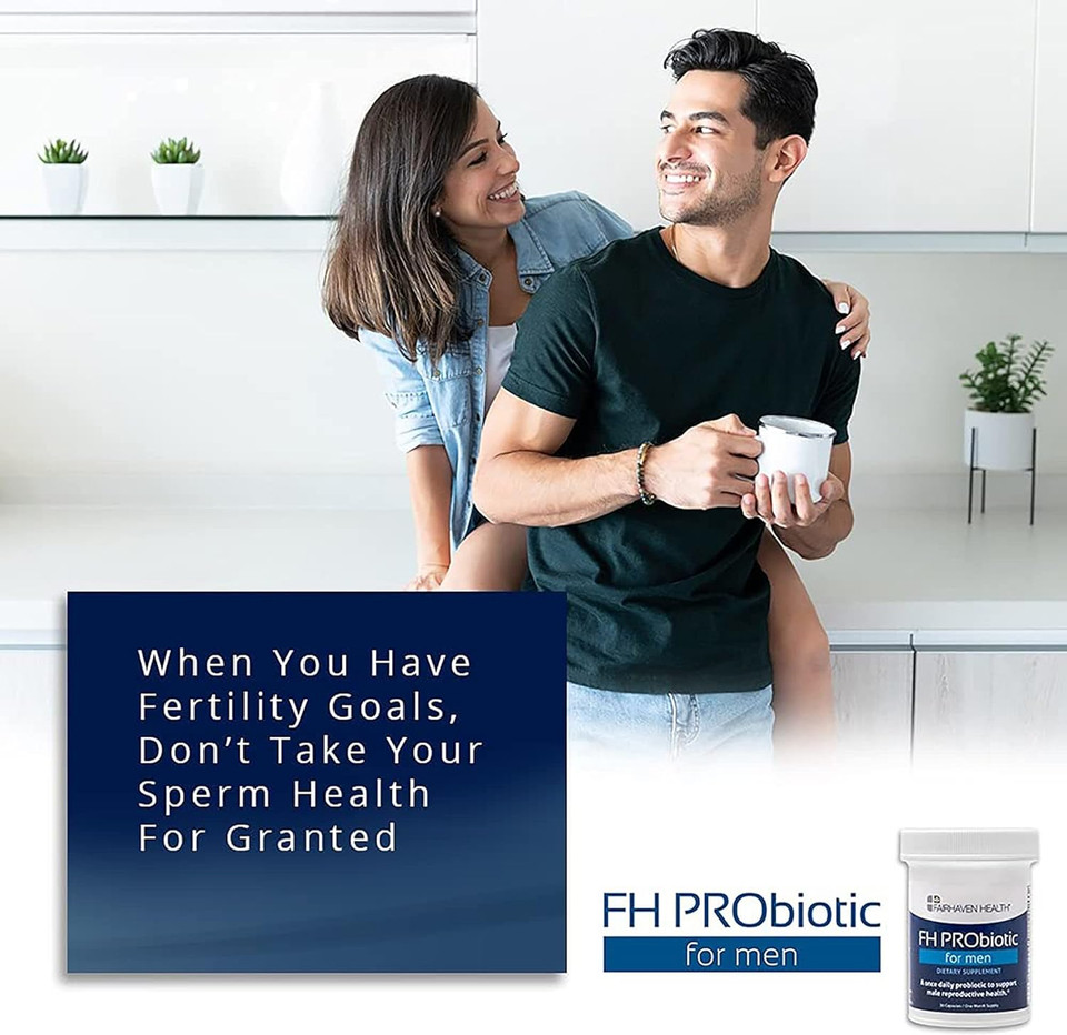 Fairhaven Health FH PRObiotic for Men | Male Fertility Supplement | 6 Probiotic Strains to Support Male Fertility | Gluten and Soy Free | 1 Month Supply