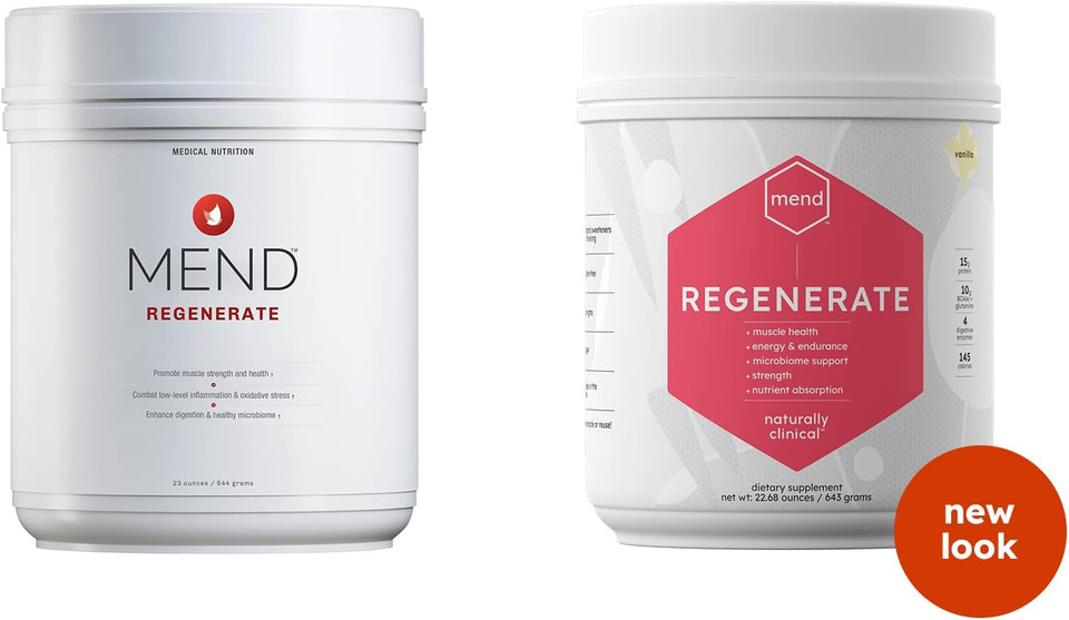 Mend Regenerate, Post Workout Recovery, Immune Support, And Sports Nutrition Supplement For Men And Women - Natural, Gluten Free, And Non-Gmo - Cocoa Protein Powder, 20 Servings