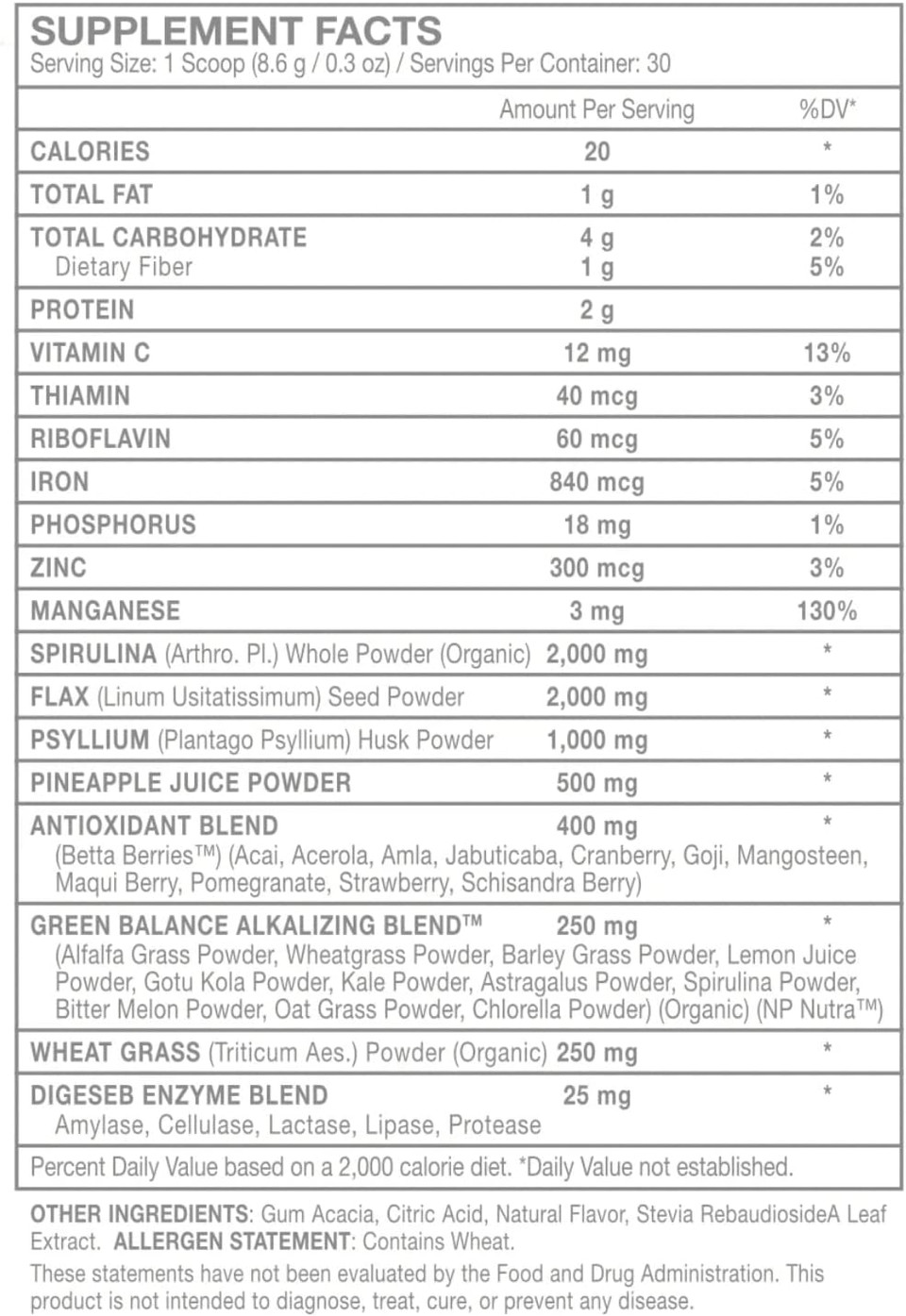 Motiv-8, Greens Superfruits & Veggie Superfood Powder Supplement, Antioxidant, Fiber, Sugar-Free, 30 Servings (Tangerine, 30 Servings)