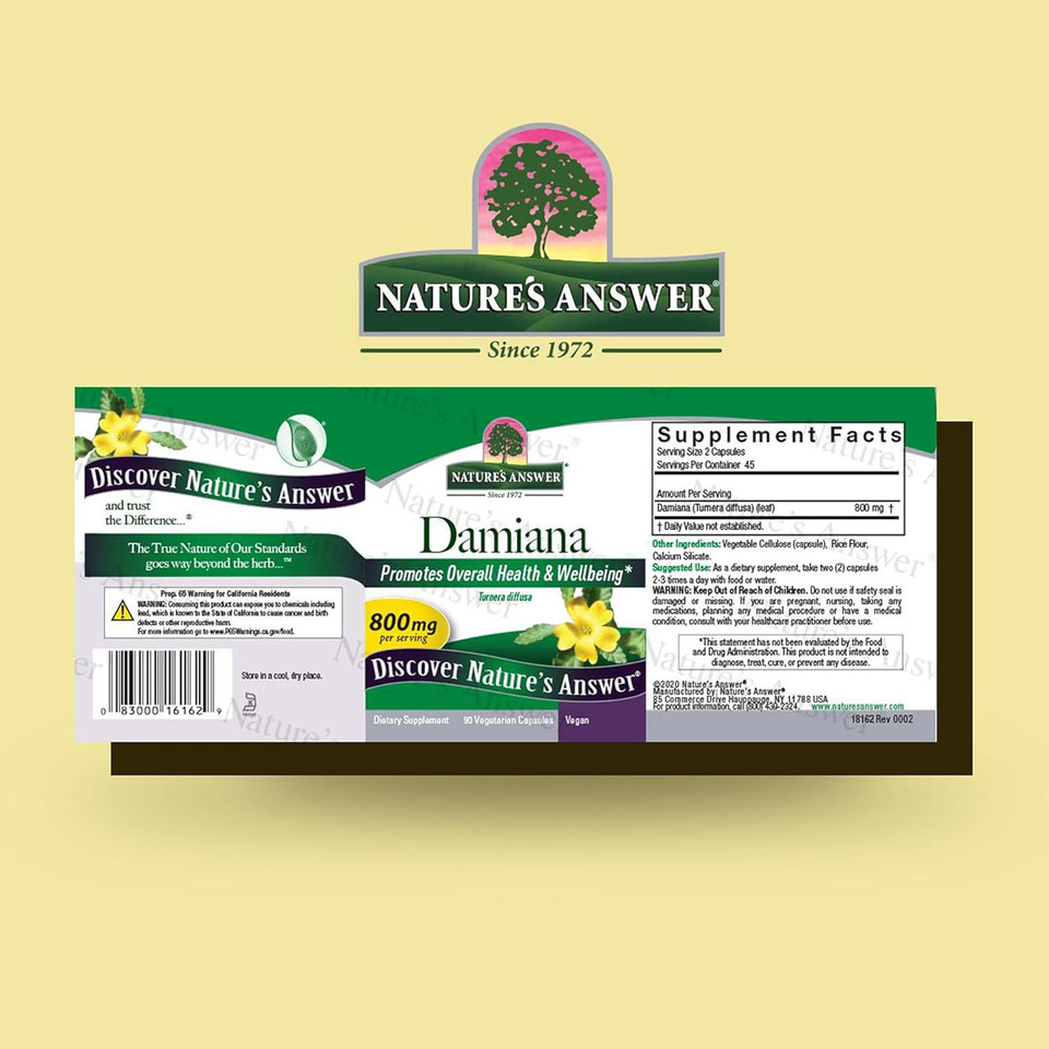 Nature'S Answer Damiana , 90 Vegetarian Capsules