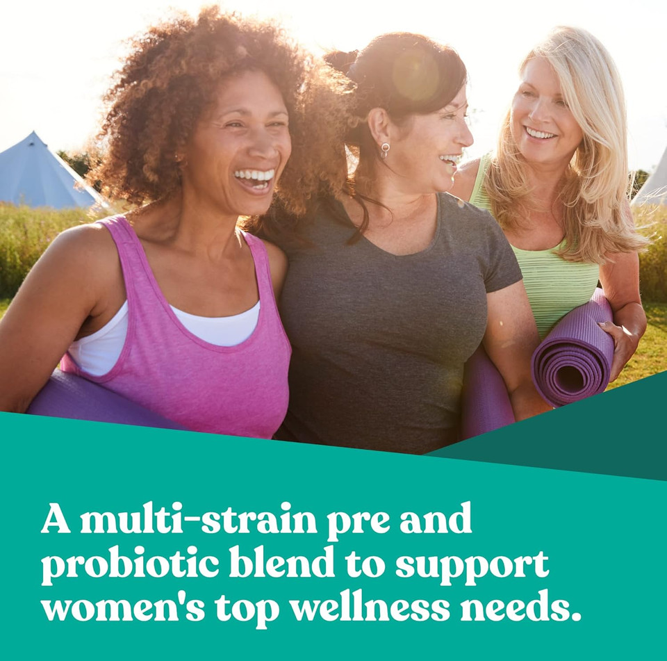 Flourish Probiotics + Prebiotics For Women  Gut And Digestion, Urinary Tract, Reduce Bloating, Vaginal Health  18 Clinically Proven Strains, 14 Billion Cfu  30 Shelf-Stable Mini Vegan Capsules