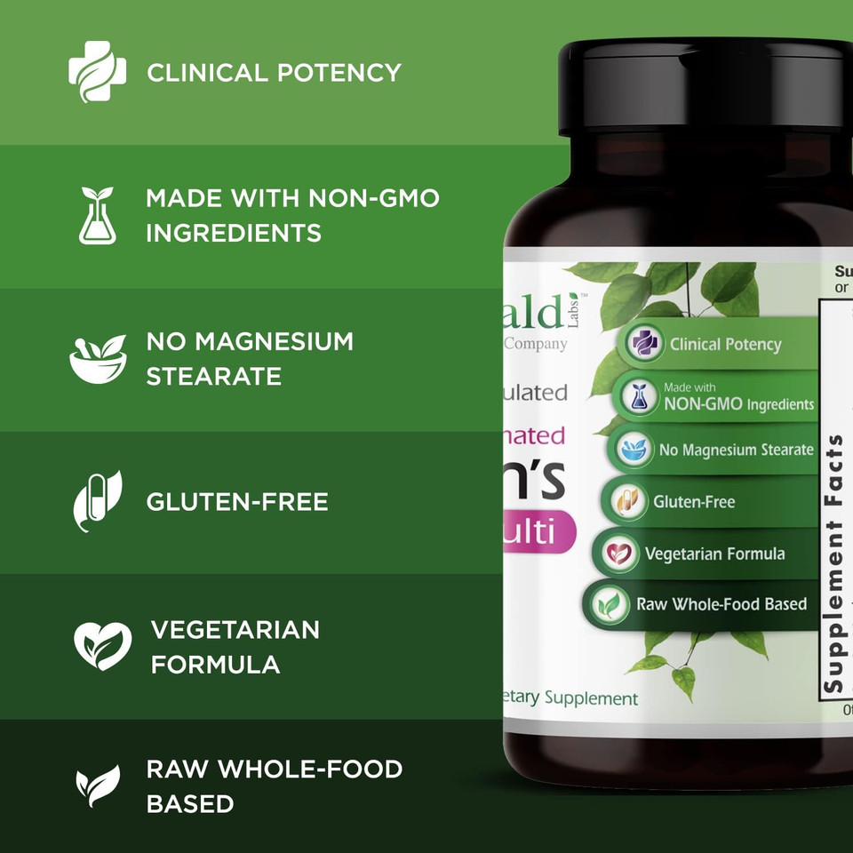 Emerald Labs Women'S 1-Daily Multi - Multivitamin For Women - Includes Calcium, Zinc, Vitamin B & More - Bone & Immune Support Supplement* - Gluten-Free - 30 Vegetable Capsules