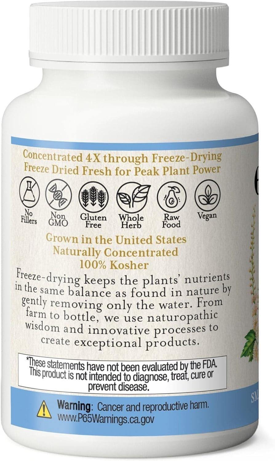 Eclectic Institute Raw Fresh Freeze-Dried Non-Gmo Black Cohosh | 100 Ct (370 Mg)