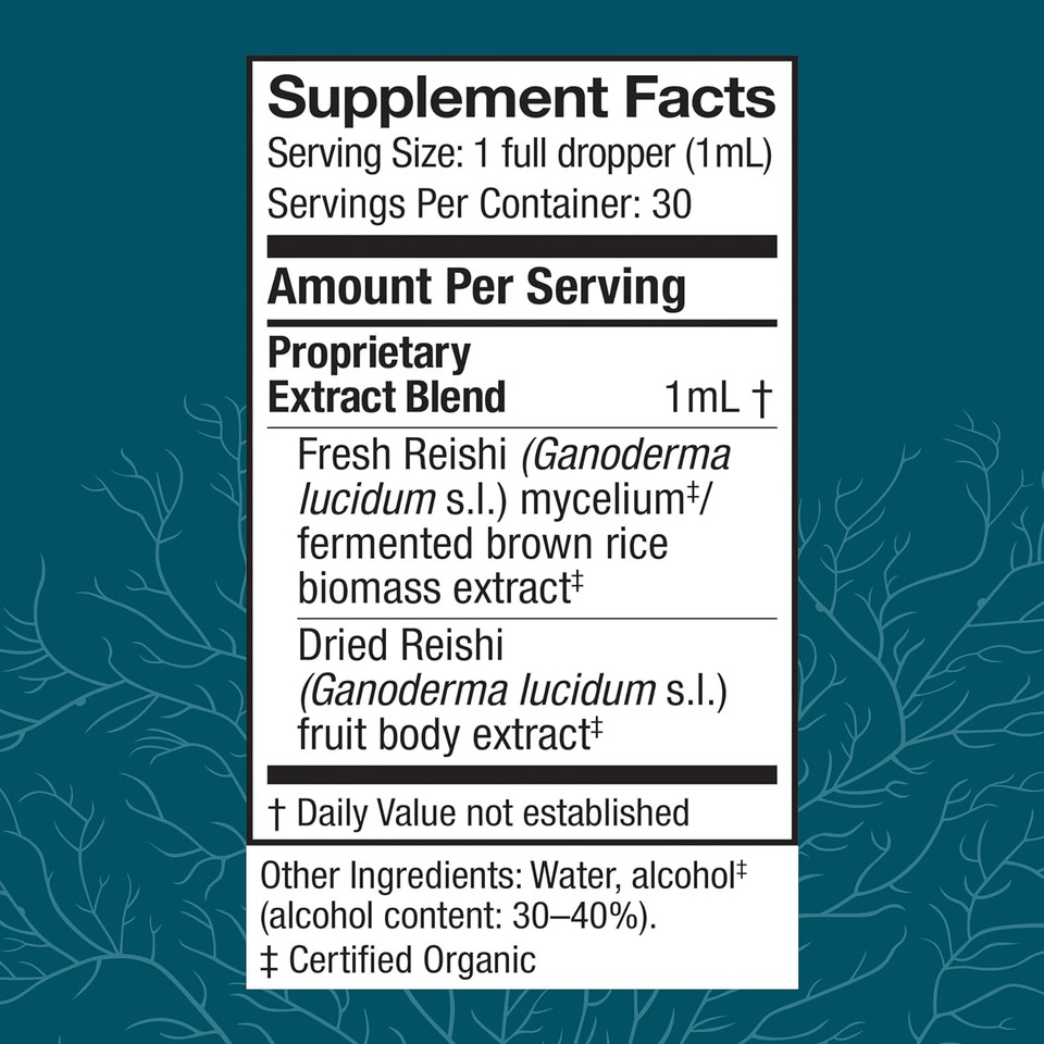 Host Defense Reishi Extract - Heart & Immune Health Support Supplement - Mushroom Supplement To Support Energy & Vitality - Reishi Supplement To Aid Overall Well-Being - 1 Fl Oz (30 Servings)