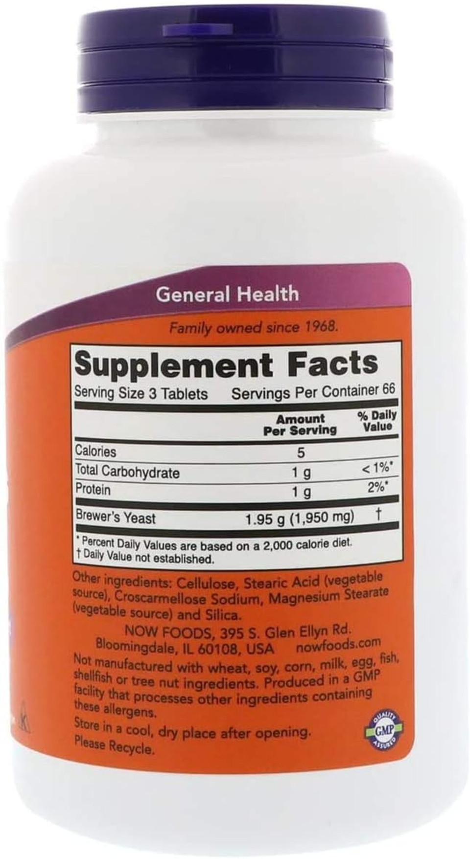 Now Foods Brewer'S Yeast 650 Mg 200 Tabs