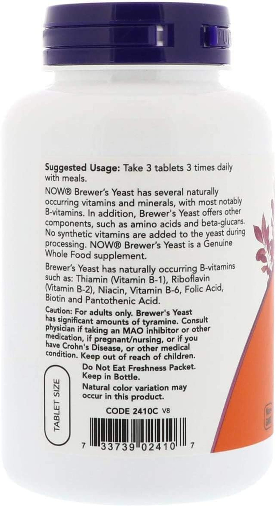 Now Foods Brewer'S Yeast 650 Mg 200 Tabs