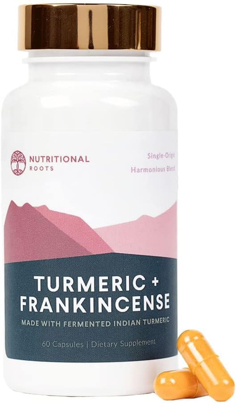 Indian Turmeric And Frankincense With Black Pepper, Made With Turmeric Extract 95% Curcuminoids And Fermented Turmeric Curcumin Longa, Boswellia Serrata, Doctor'S Choice, 1 Monthly Supply, 60 Ct