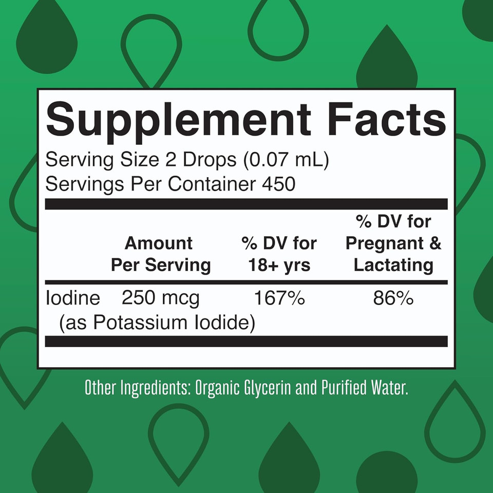 Maryruth Organics Potassium Iodide | Iodine Supplement | 1 Year Supply | Iodine Drops | Usda Organic | Nascent Iodine | Vegan | Packaging May Vary | 1 Fl Oz