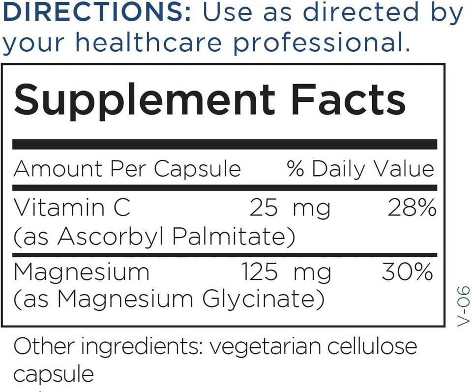 Metabolic Maintenance 2-Product Cardiovascular Support Set with Magnesium Glycinate - Pure Magnesium + Vitamin C Supplement (180 Capsules) + B-Complex Phosphorylated Supplement (100 Capsules)