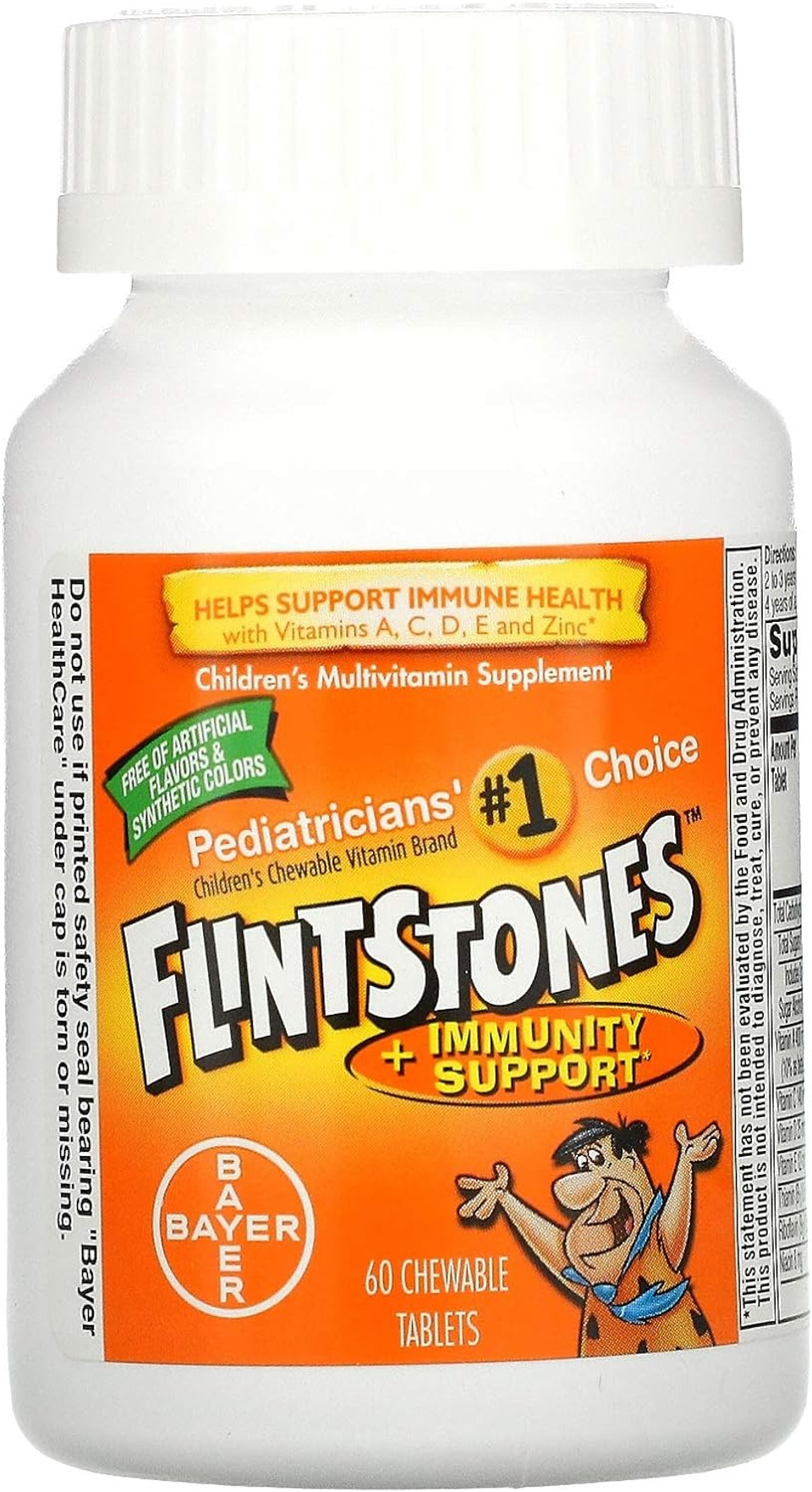 Flintstones Chewable Kids Vitamins With Immunity Support*, Multivitamin For Kids And Toddlers With Vitamin C & More, 60Ct