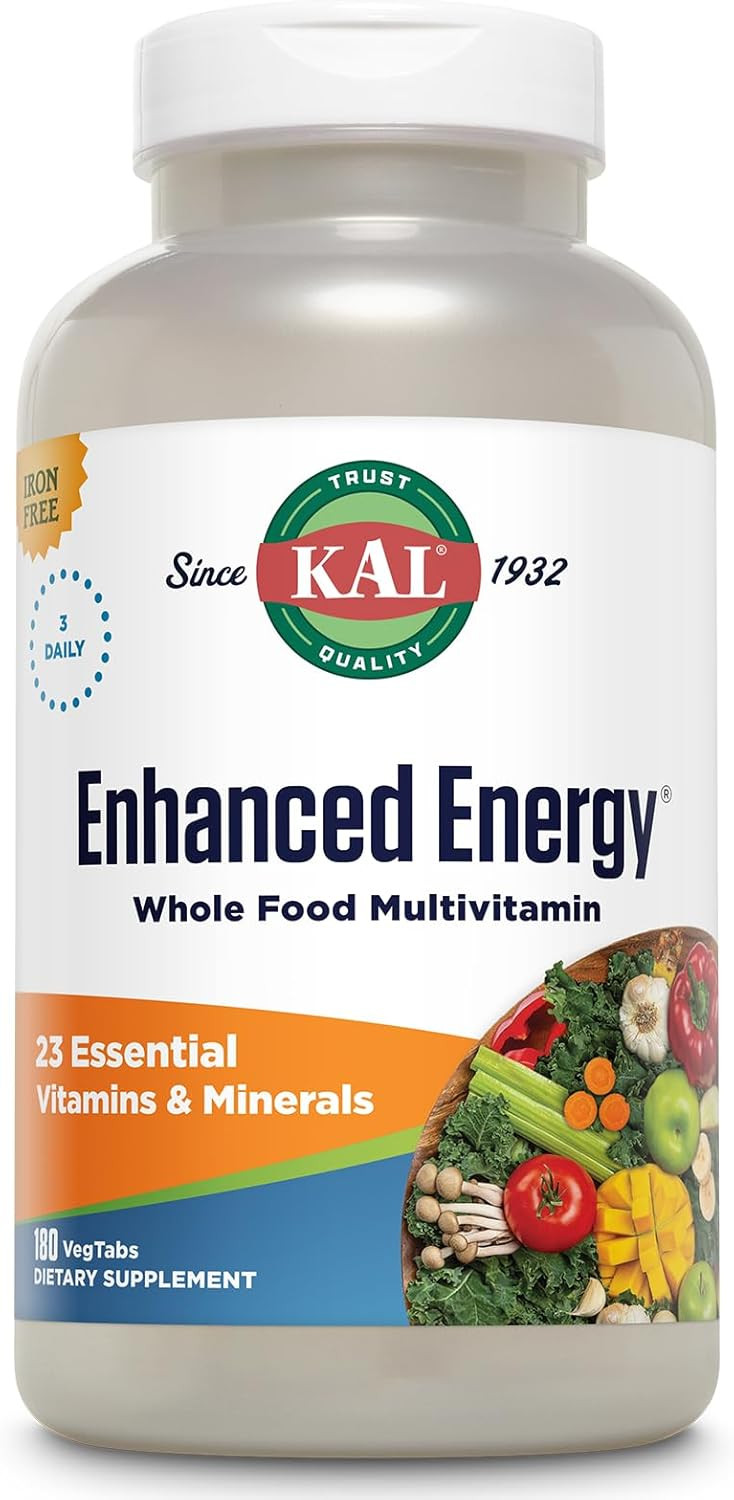 Kal Enhanced Energy Iron Free Tablets, 90 Count