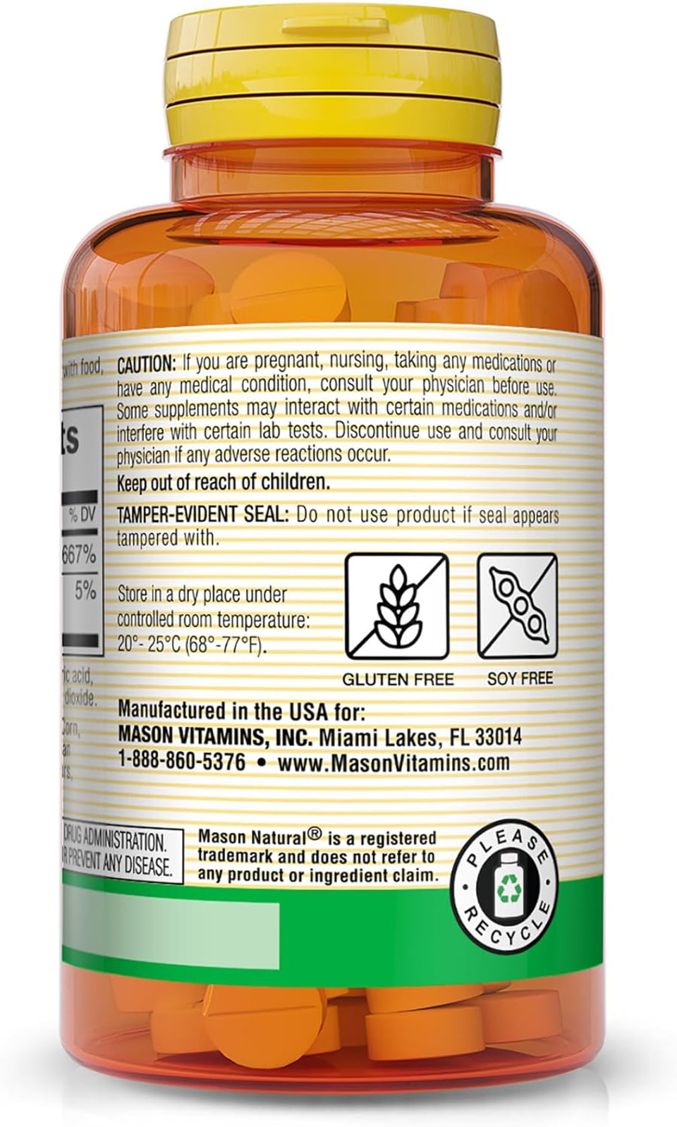 Mason Natural Biotin 800Mcg 60 Tabs (Vitamin H)