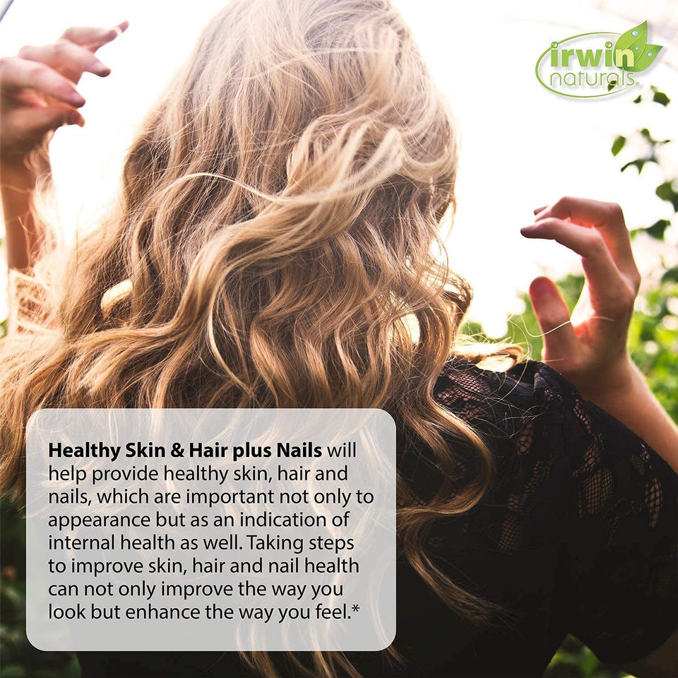 Irwin Naturals Longer, Stronger Hair And Nails - Promotes Vibrant Shine Texture & Strength - 60 Liquid Softgels