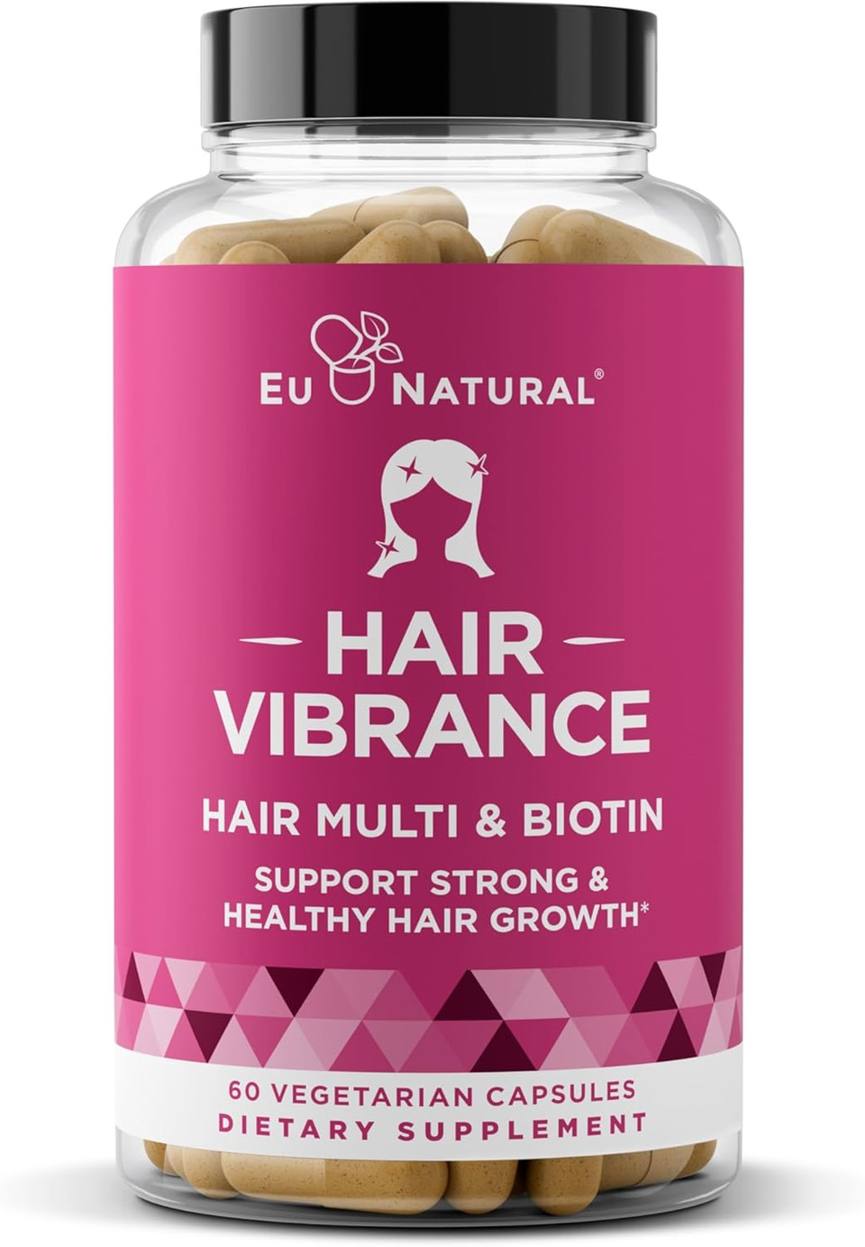 Vibrance Hair Growth Vitamins For Women  Grow Hair Faster, Healthier, And Stronger With Potent Multiblend Of Biotin & Optimsm  Supports Thicker, Shinier Hair & Regrowth  60 Vegetarian Soft Capsules