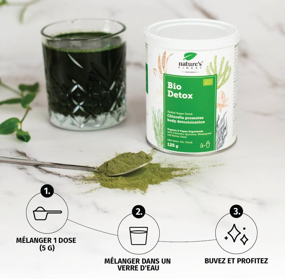 Nature'S Finest By Nutrisslim Bio Detox Superfood Mix | 28 Day Treatment | All-Natural & Organic Blend For Body Detox | Vegan & Vegetarian
