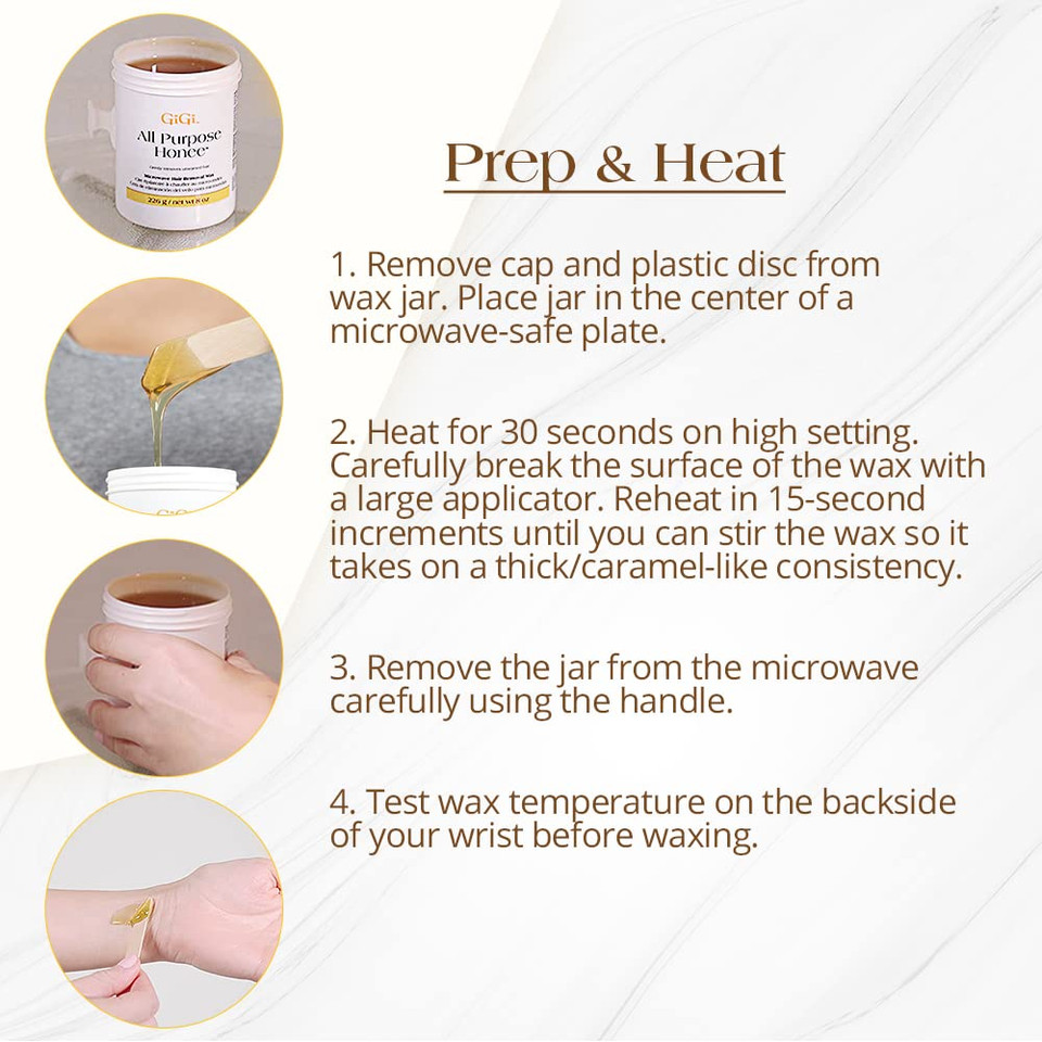 Gigi All Purpose Honee - Microwave Hair Removal Wax, 8 Ounces