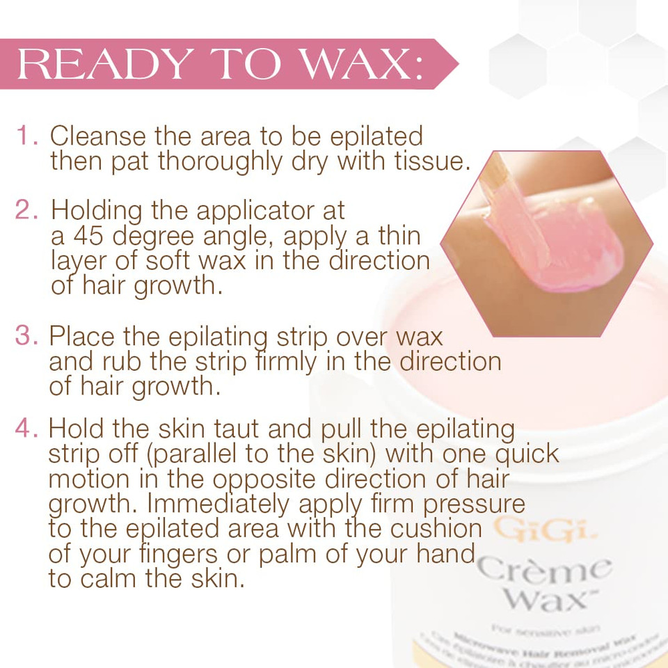 Gigi Crã£Â¨Me Wax For Sensitive Skin - Microwave Hair Removal Wax, 8 Ounces