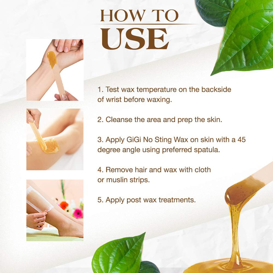 Gigi No Sting Hair Removal Soft Wax With Kava Kava, Gentle Formula For Sensitive Skin, 14 Oz, 1-Pack