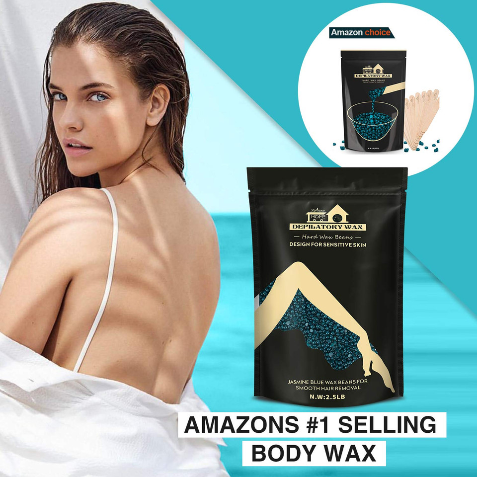 Lifestance 2.5Lb Wax Beads Kit, Lavender Hard Wax Beans For Hair Removal Brazilian Bikini Leg Underarm With 30 Applicators Waxing For Fine Coarse Hair Women Men Large Refill For Wax Warmers At Home