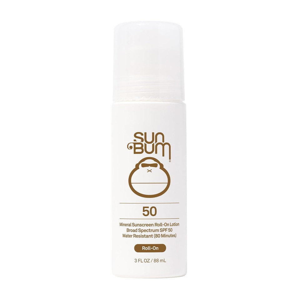 Sun Bum Mineral Spf 50 Sunscreen Roll-On Lotion|Vegan And Hawaii 104 Reef Act Compliant (Octinoxate & Oxybenzone Free) Broad Spectrum Moisturizing Uva/Uvb Sunscreen With Zinc And Vitamin E|3 Oz,White