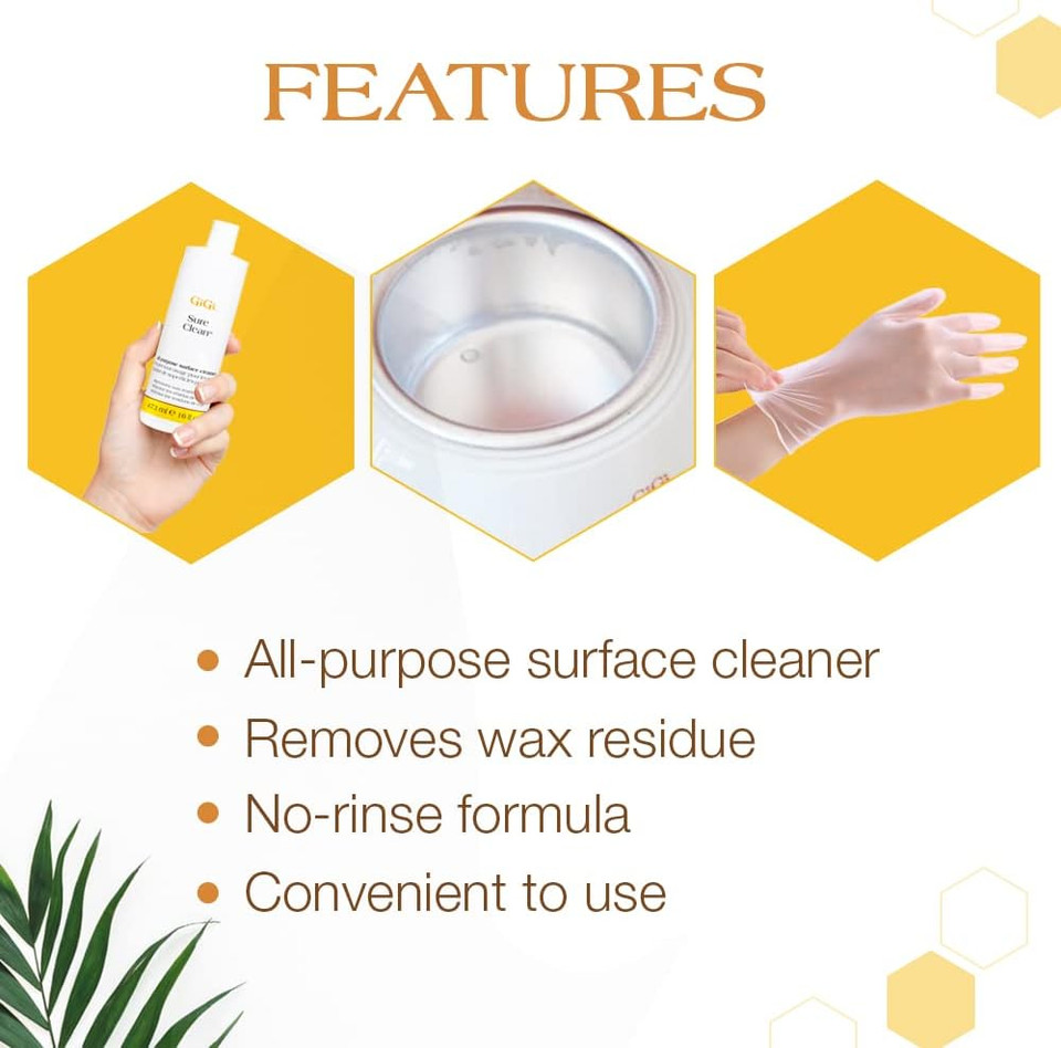 Gigi Sure Clean  All-Purpose Wax Warmer And Surface Cleaner, 8 Fl Oz