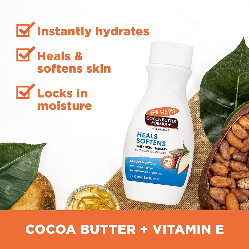 Palmer'S Cocoa Butter Formula Daily Skin Therapy Cocoa Butter Body Lotion For Dry Skin, Hand & Body Moisturizer, Flip Cap Bottle, 8.5 Oz (Pack Of 1)
