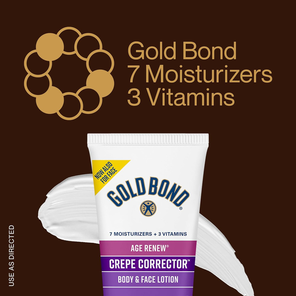 Gold Bond Age Renew Crepe Corrector Body Lotion, Replenishing & Smoothing Formula, 8 oz