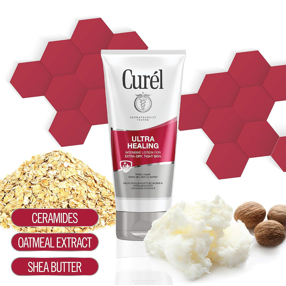 Curã£Â©L Ultra Healing Body Lotion, Moisturizer For Extra Dry Skin, Body And Hand Lotion With Advanced Ceramide Complex And Hydrating Agents, 6 Ounce (Pack Of 2)