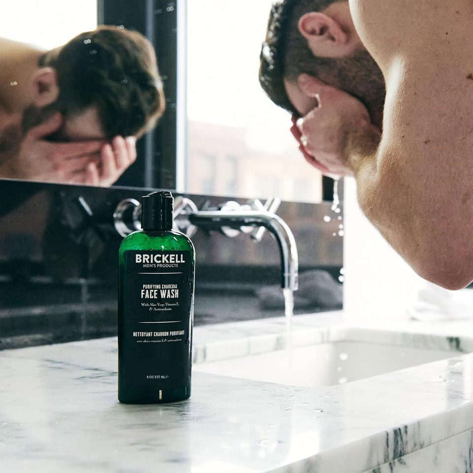 Brickell Men'S Purifying Charcoal Face Wash For Men, Natural And Organic Daily Facial Cleanser, 8 Ounce, Scented Brickell Men'S Purifying Charcoal Face Wash For Men, Natural And Organic Daily Facial Cleanser, 8 Ounce, Scented