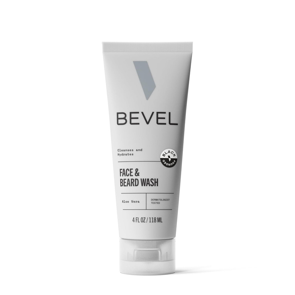 Bevel Face & Beard Wash With Witch Hazel And Aloe Vera To Cleanse, Hydrate And Brighten Skin, 4 Fl Oz