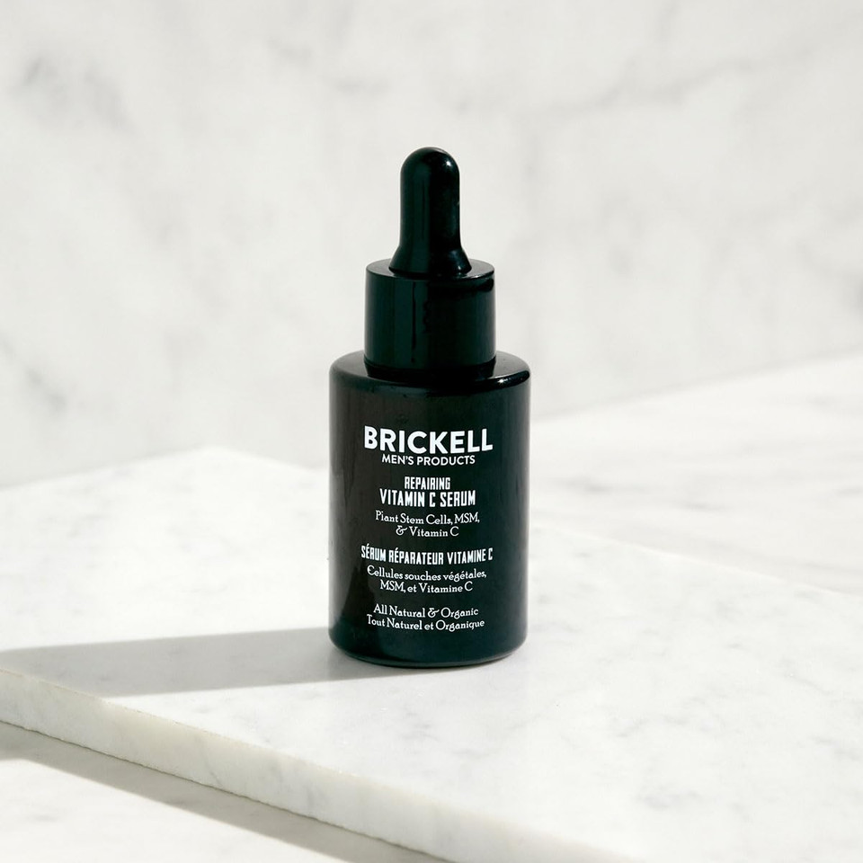 Brickell Men'S Anti Aging Vitamin C Serum For Face, Repairing Night Face Serum For Men, Natural And Organic Hyaluronic Acid Serum For Face To Diminish Wrinkles And Reduce Redness, 1 Ounce, Scented Brickell Men'S Anti Aging Vitamin C Serum For Face, Repairing Night Face Serum For Men, Natural And Organic Hyaluronic Acid Serum For Face To Diminish Wrinkles And Reduce Redness, 1 Ounce, Scented