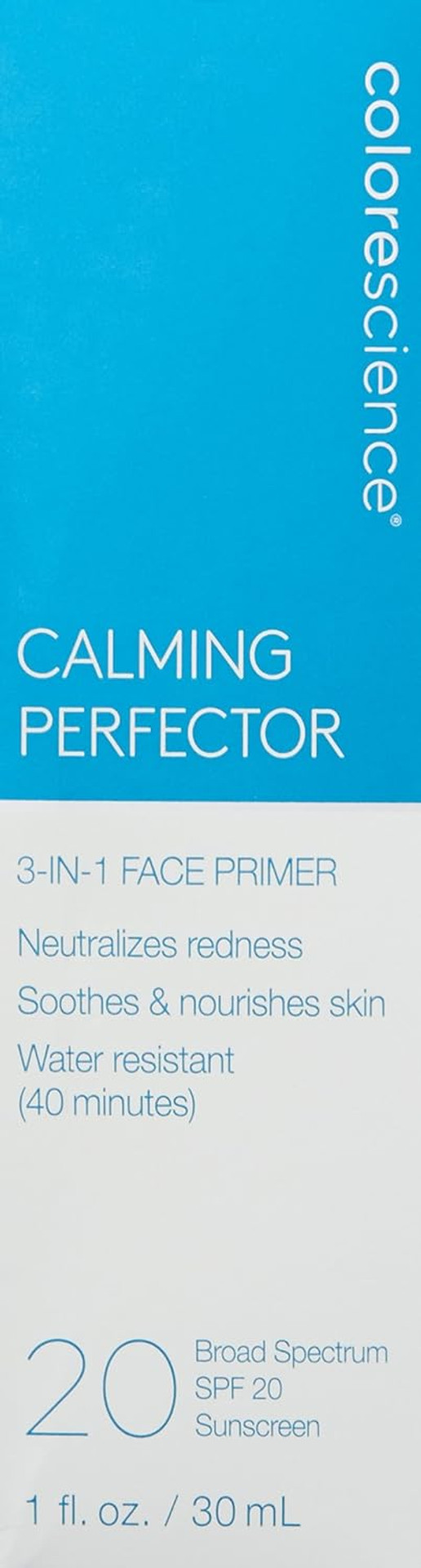 Colorescience Calming Perfector Face Primer, Water Resistant Mineral Sunscreen, Broad Spectrum 20 Spf Uv Skin Protection, 1 Fl Oz