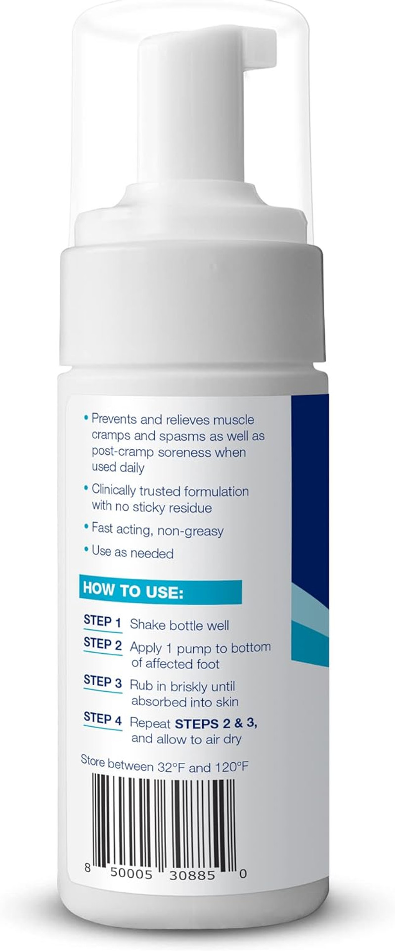Theraworx Relief For Foot Cramps Foam Fast-Acting Foot Cramps, Spasms, Soreness Relief - 3.4 Oz - 1 Count