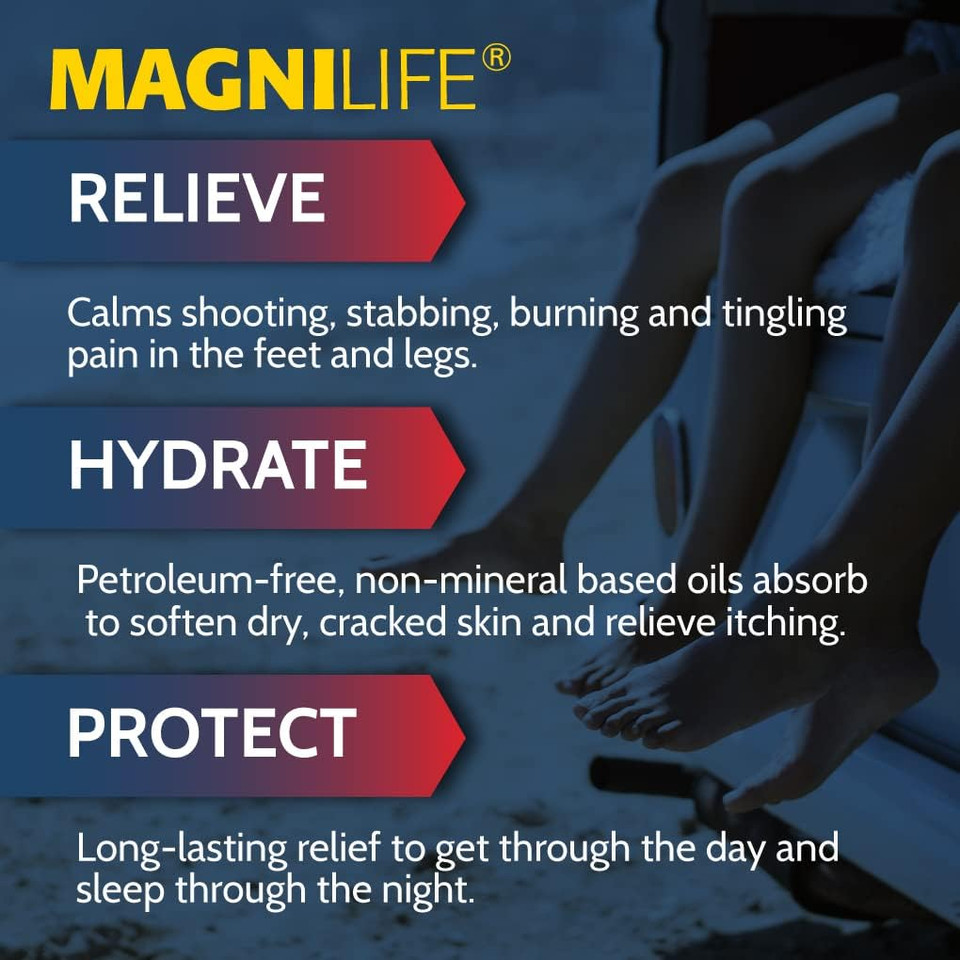 Magnilife Pain Relieving Foot Spray, Natural Pain Relief For Burning, Tingling Or Sensitivity In Feet And Legs - 3Oz