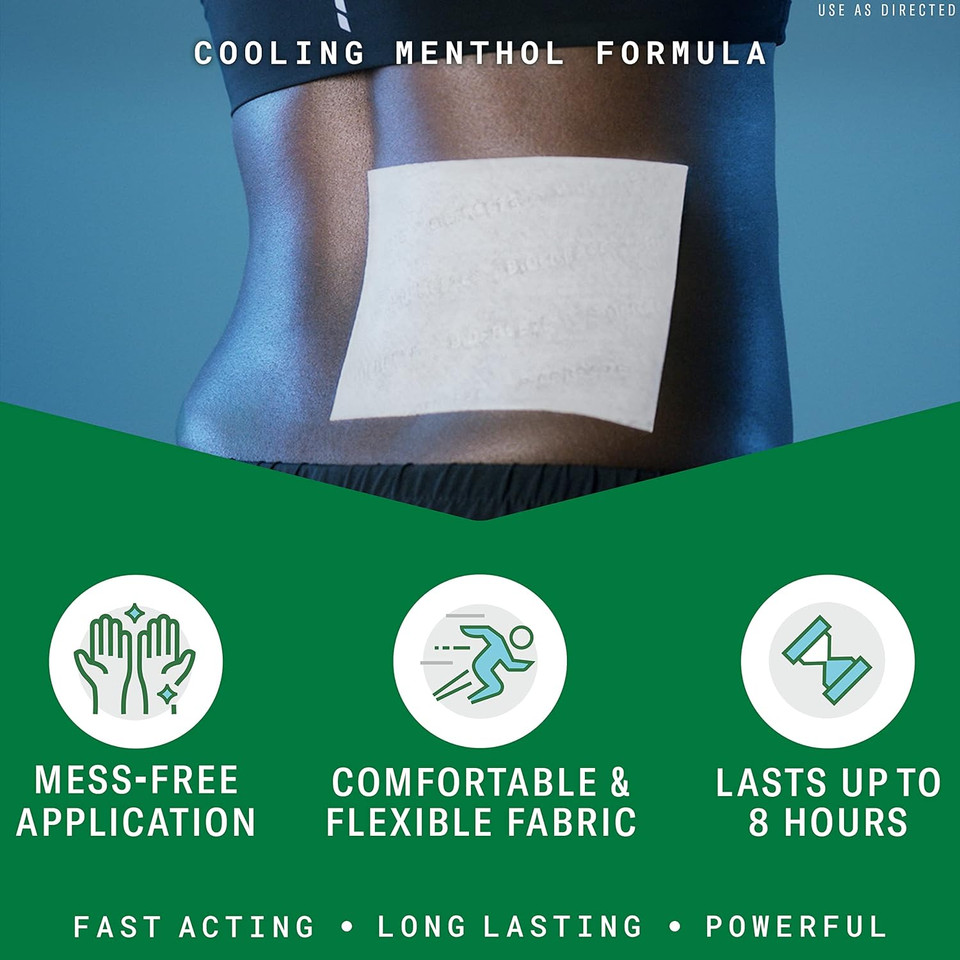 Biofreeze Pain Relief Patches, Arthritis Pain Reliver, Knee & Lower Back Pain Relief Patch, Sore Muscle Relief, Neck Pain Relief, 2 Pack (5 Biofreeze Menthol Patches)