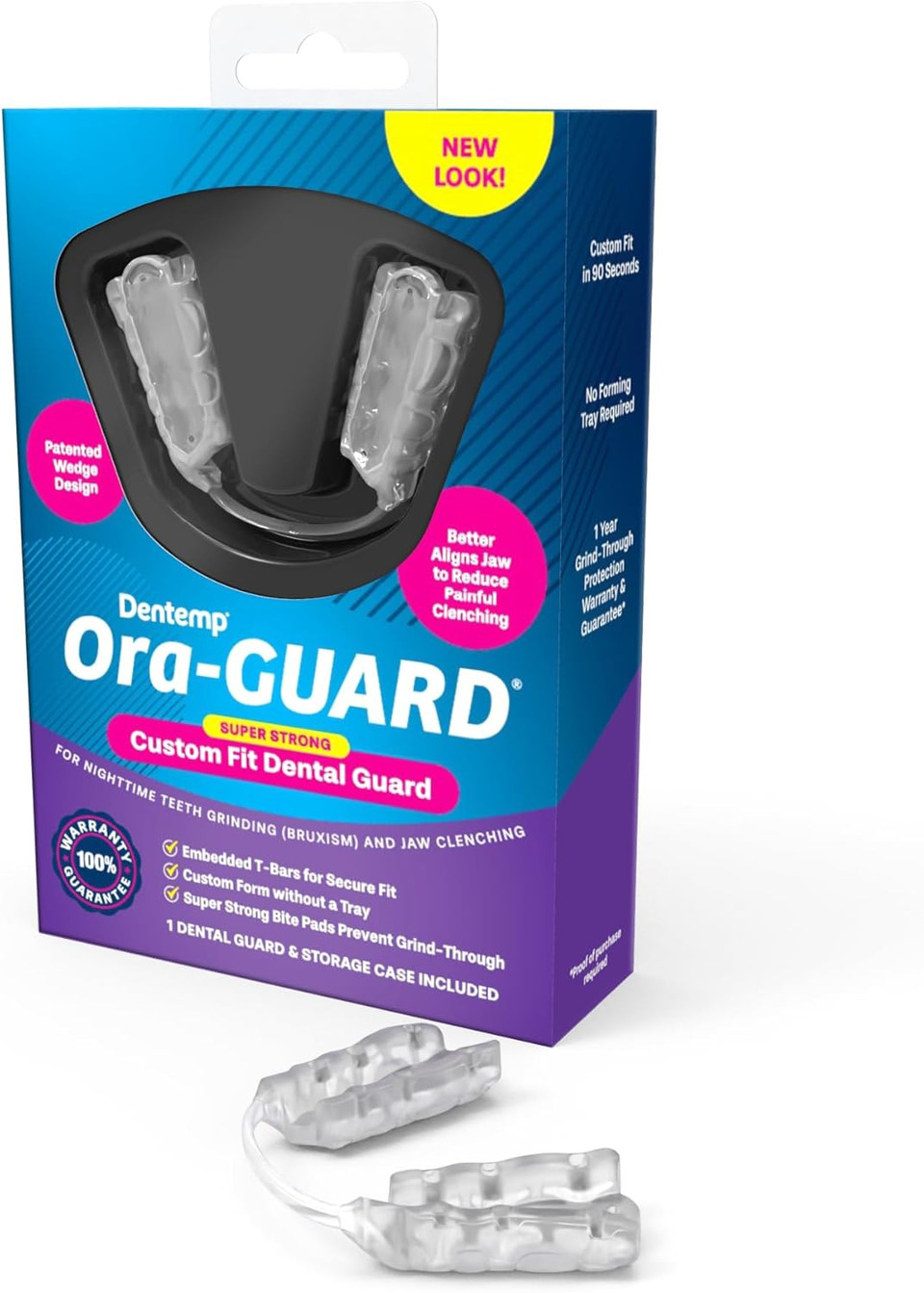 Dentemp Ora-Guard Custom Fit Dental Guard - Bruxism Night Guard For Teeth Grinding (Two Pack) - Mouth Guard For Clenching Teeth At Night - Mouth Guard For Sleeping - Relieve Soreness In Jaw Musclesã¢Â